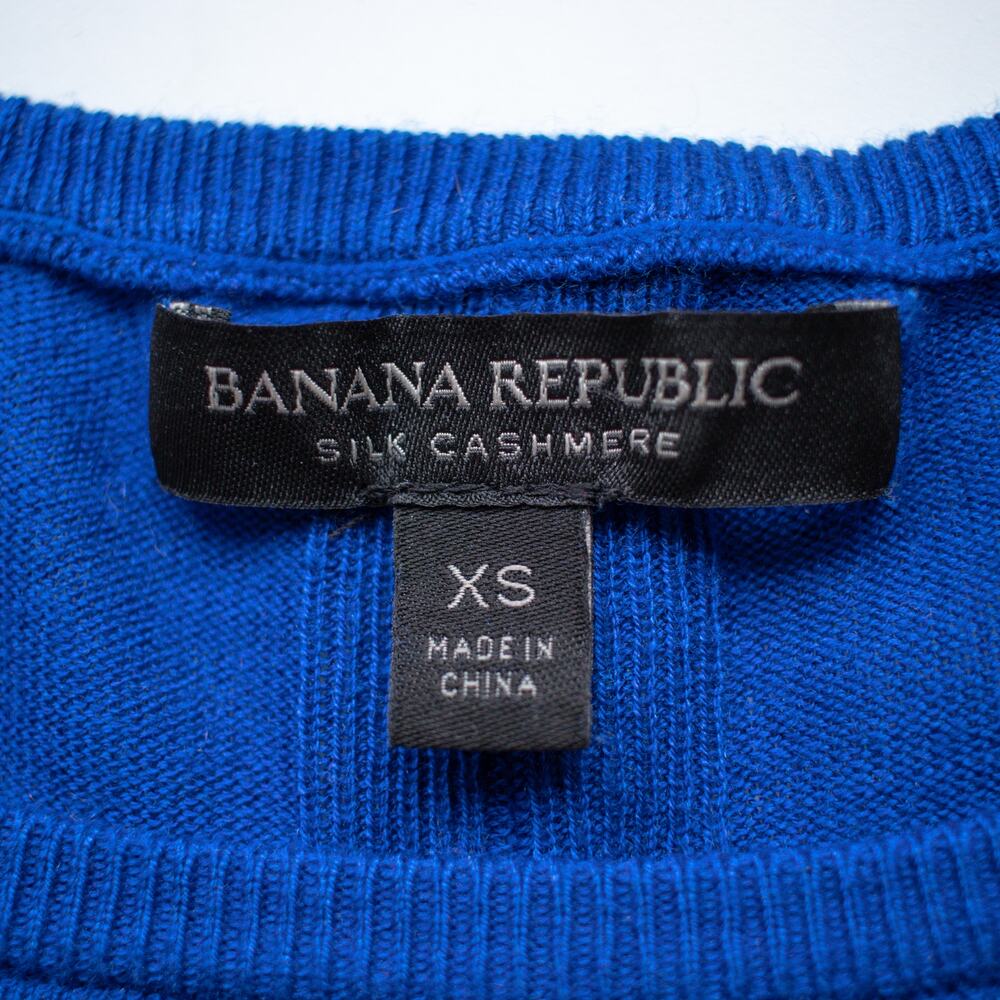 Banana Republic | Blue Cashmere-Silk Blend Crewneck Sweater | Size XS - Picture 3 of 6